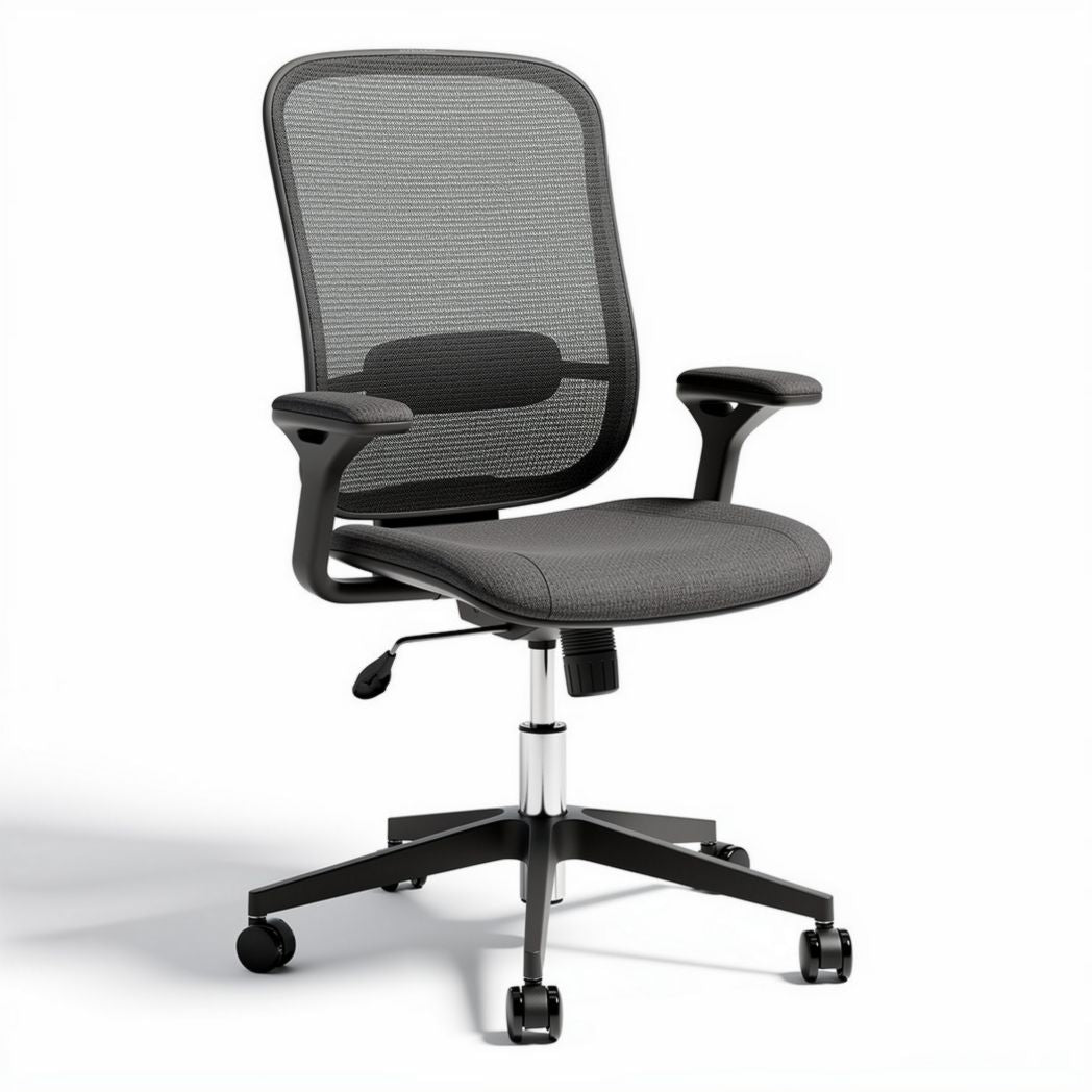Krzesło biurowe ergonomiczne z siatki w kolorze czarnym 60 x 60 x 100cm